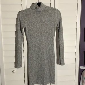 GRAY SWEATER DRESS